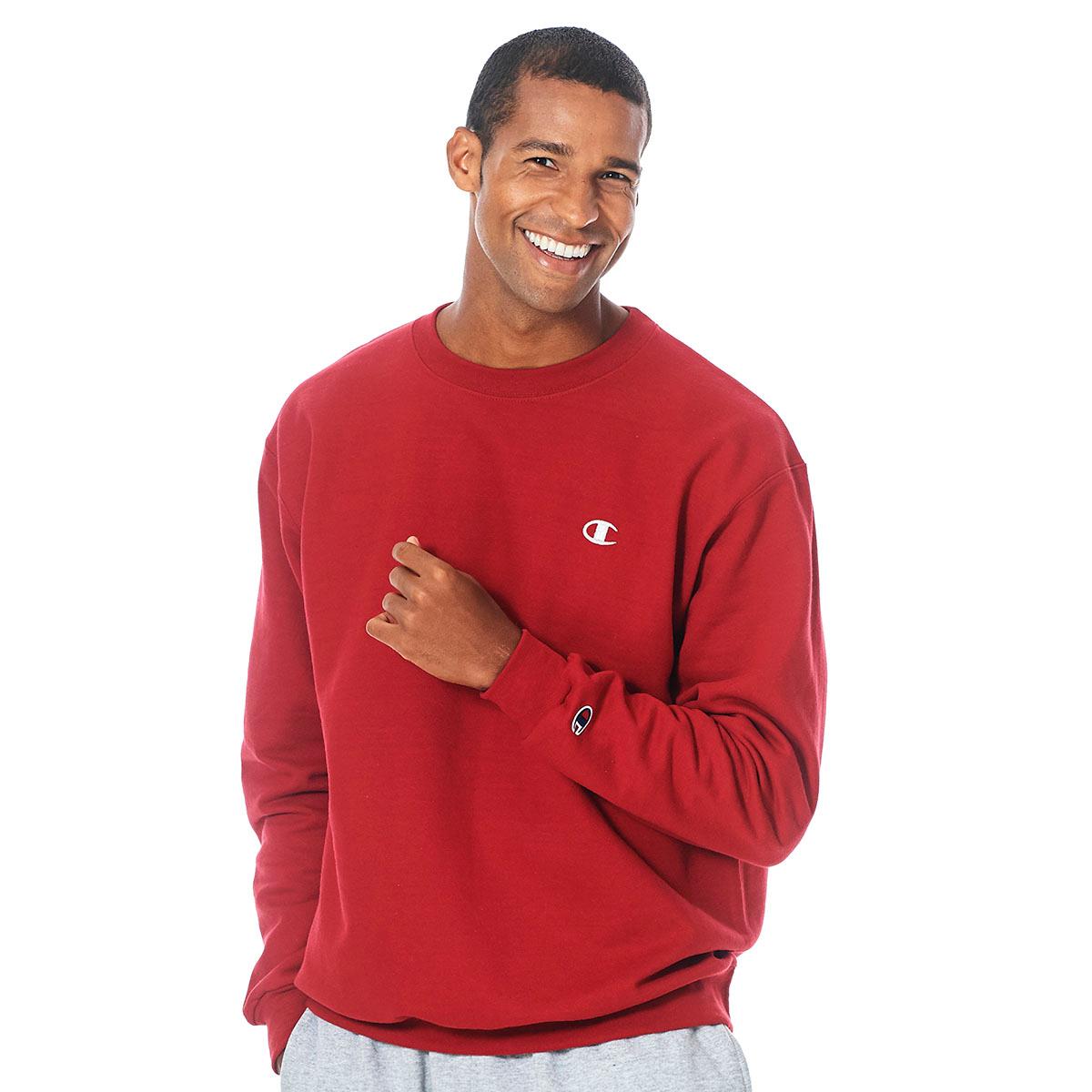 Mens Champion(R) Logo Embroidered Solid Sweatshirt