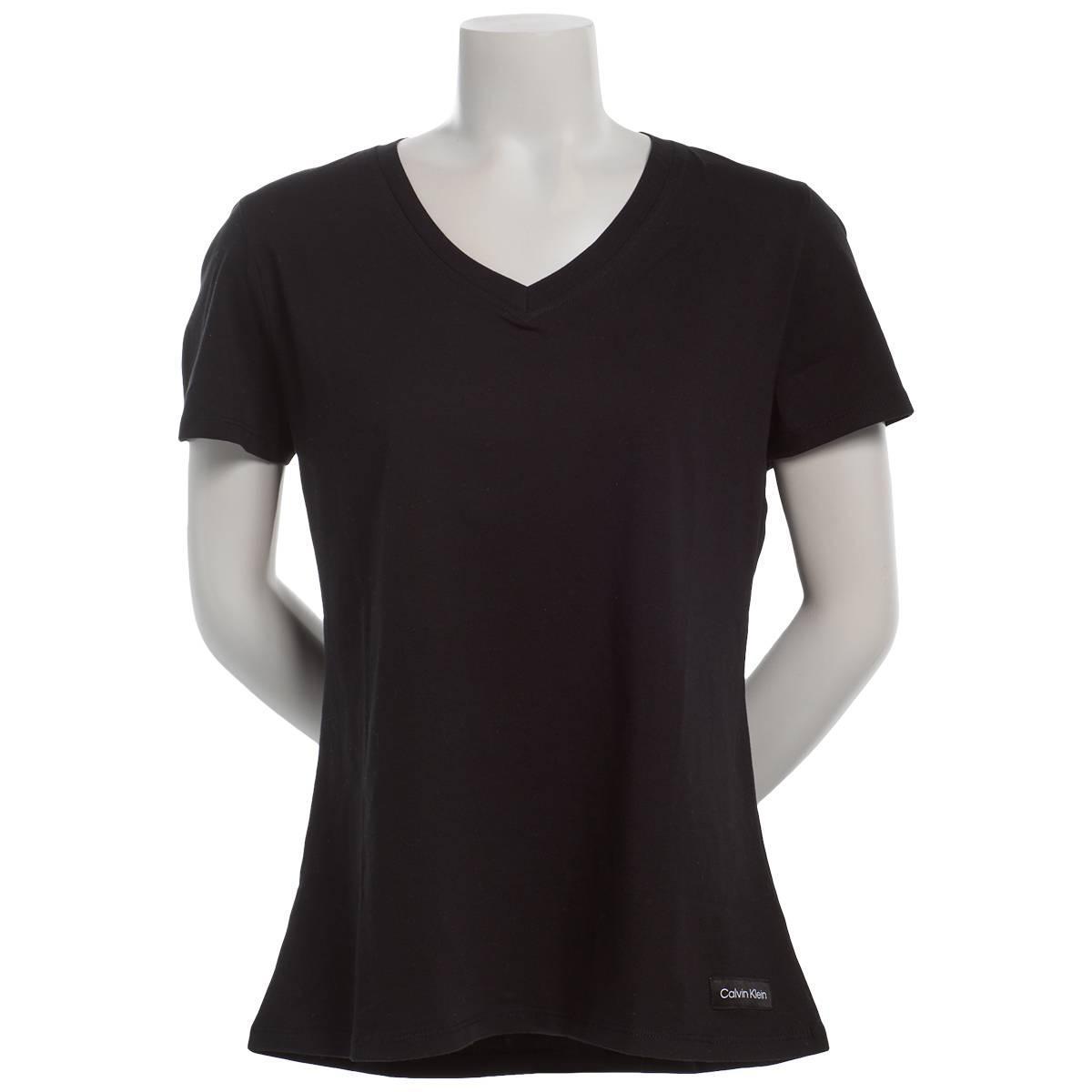 Womens Calvin Klein Performance Short Sleeve V Neck Tee