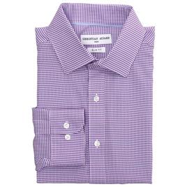 Mens Christian Aujard Slim Fit Gingham Dress Shirt - Purple