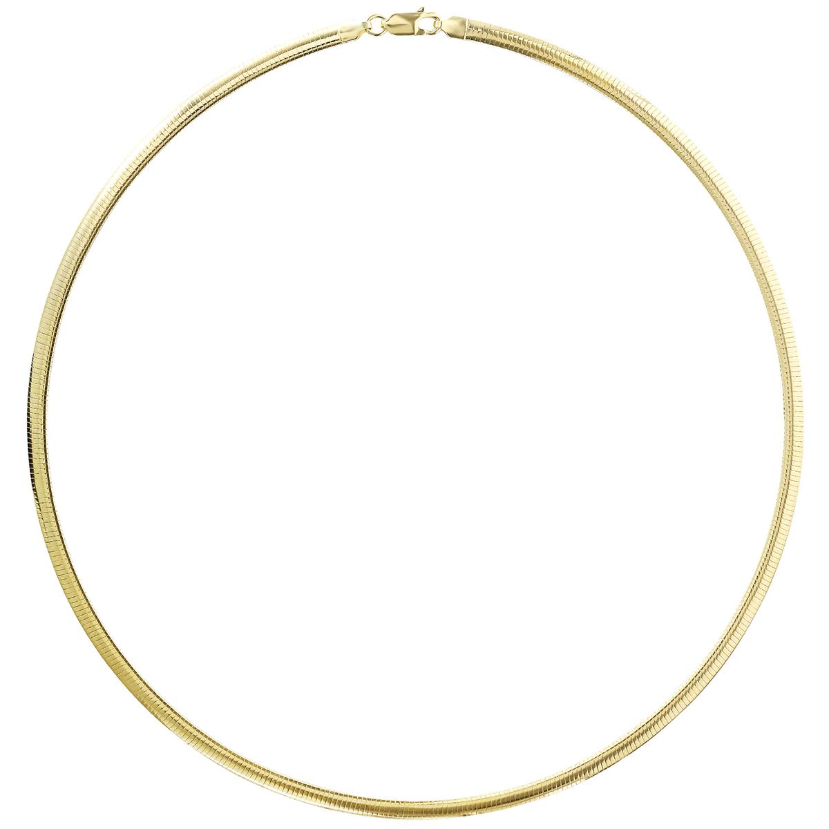 Ellen Tracy Sterling Silver Yellow Gold Plated Omega Necklace