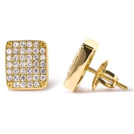 Haus of Brilliance 14kt. Gold 1/2ctw. Diamond Cluster Earrings
