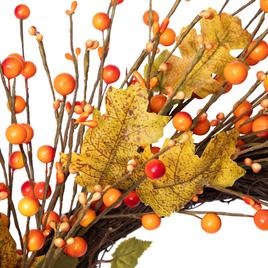 Northlight Seasonal Berries and Leaves Fall Artificial Wreath