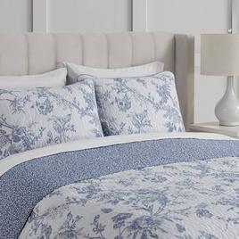 Cedar Court Chantilly Toile Reversible Quilt Set - King