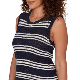 Womens Emaline Summer In The City Stripe Sweater Vest