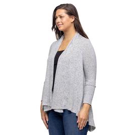 Womens 24/7 Comfort Apparel Open Front Long Sleeve Cozy Cardigan