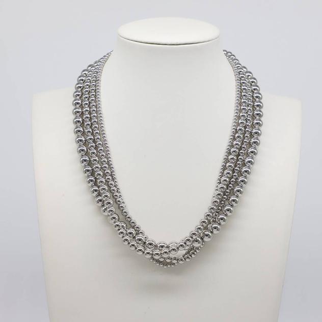 Design Collection Silver-Tone Multi Strand Necklace