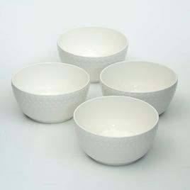 Home Essentials 6in. Embossed Hobnail All Purpose Bowls-Set of 4