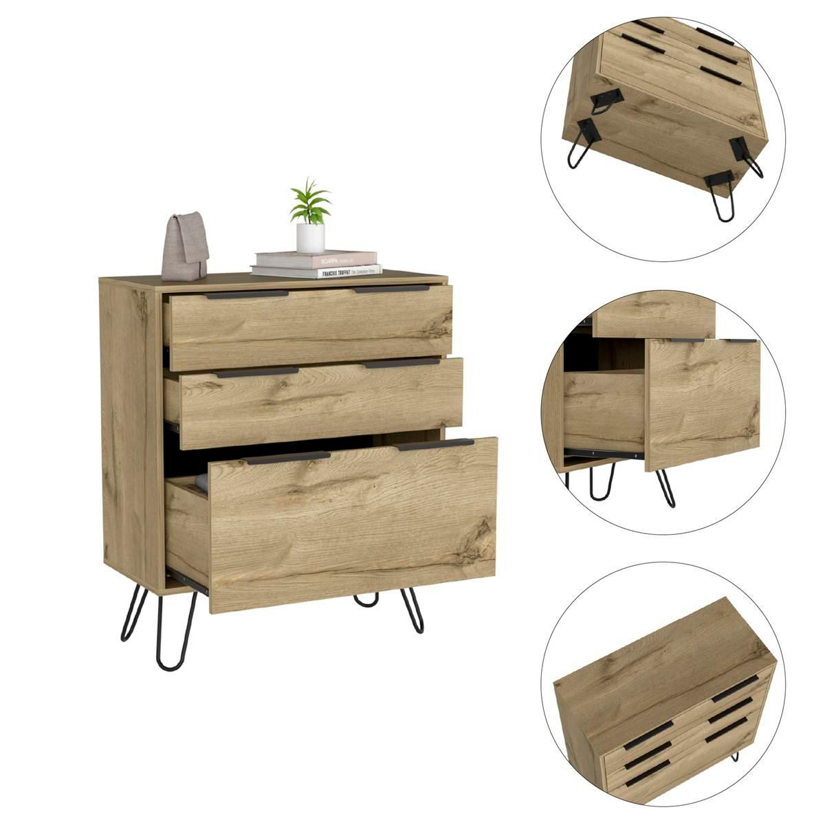 FM FURNITURE Praga Light Oak Dresser