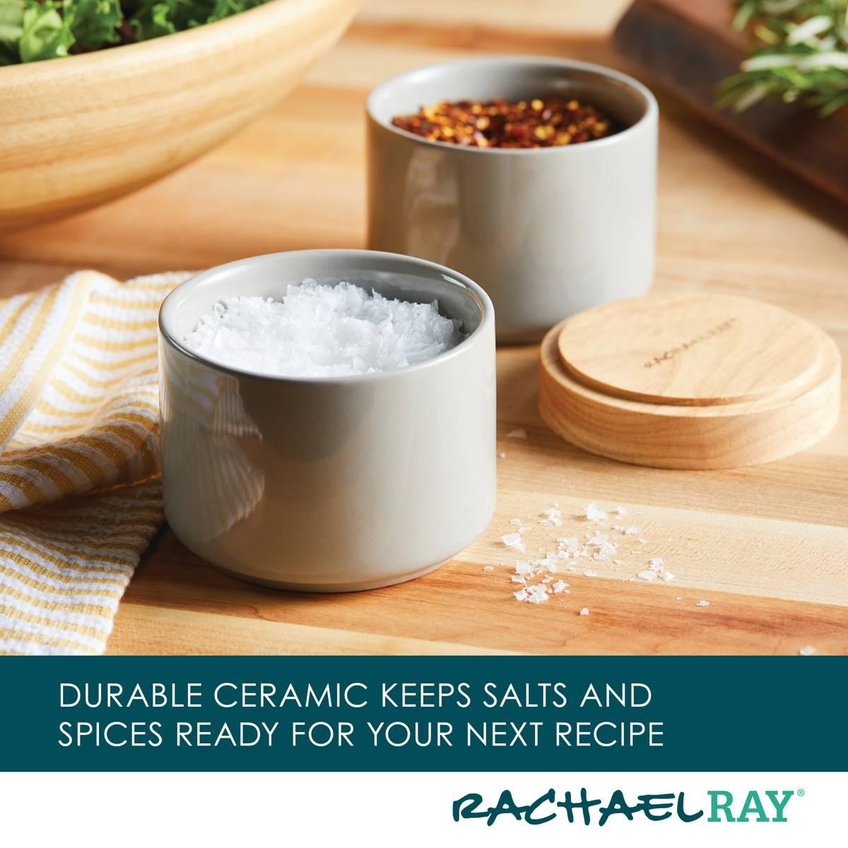 Rachael Ray 2pc. Ceramic Stacking Spice Box Set w/Lid-Grey