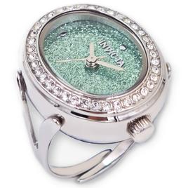 Womens Invicta Green Dial Mini Ring Watch - 49597