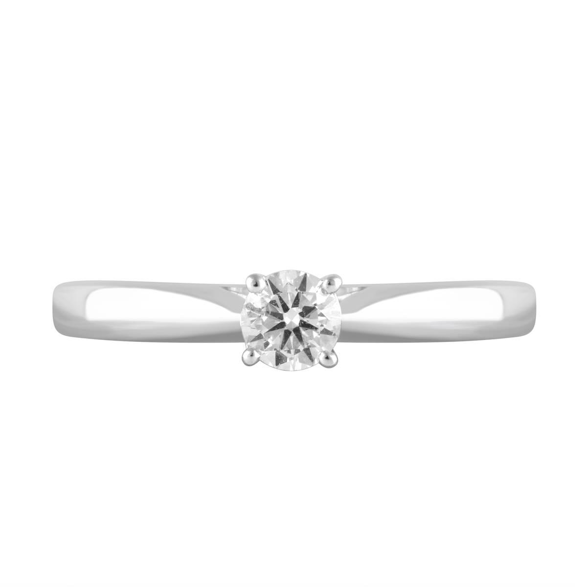 Nova Star® Sterling Silver Lab Grown Diamond Solitaire Ring