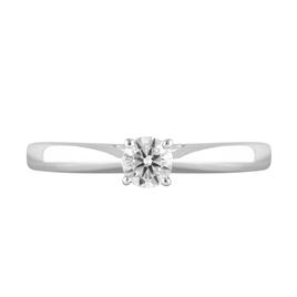 Nova Star® Sterling Silver Lab Grown Diamond Solitaire Ring