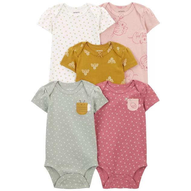 Baby Girl (NB-24M) Carter’s® 5pk. Ditsy Bees & Koala Bodysuits