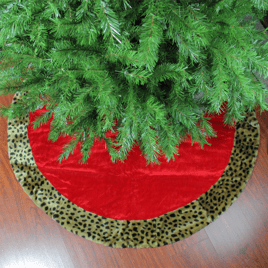 Northlight 48in. Cheetah Print Border Christmas Tree Skirt