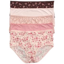 Plus Suze Laura Ashley® 5pk Micro Brief Panties - LS8647-5PKC