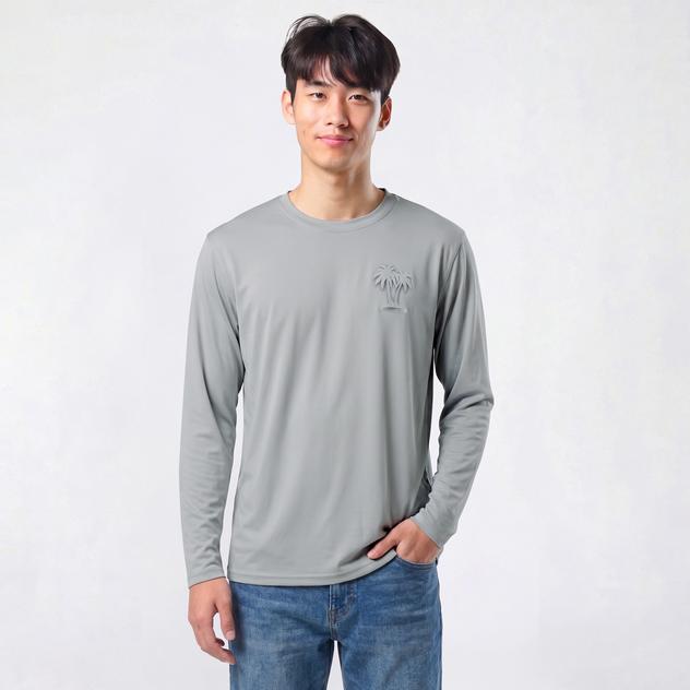 Young Mens SURFZONE® Long Sleeve Palm Rashguard