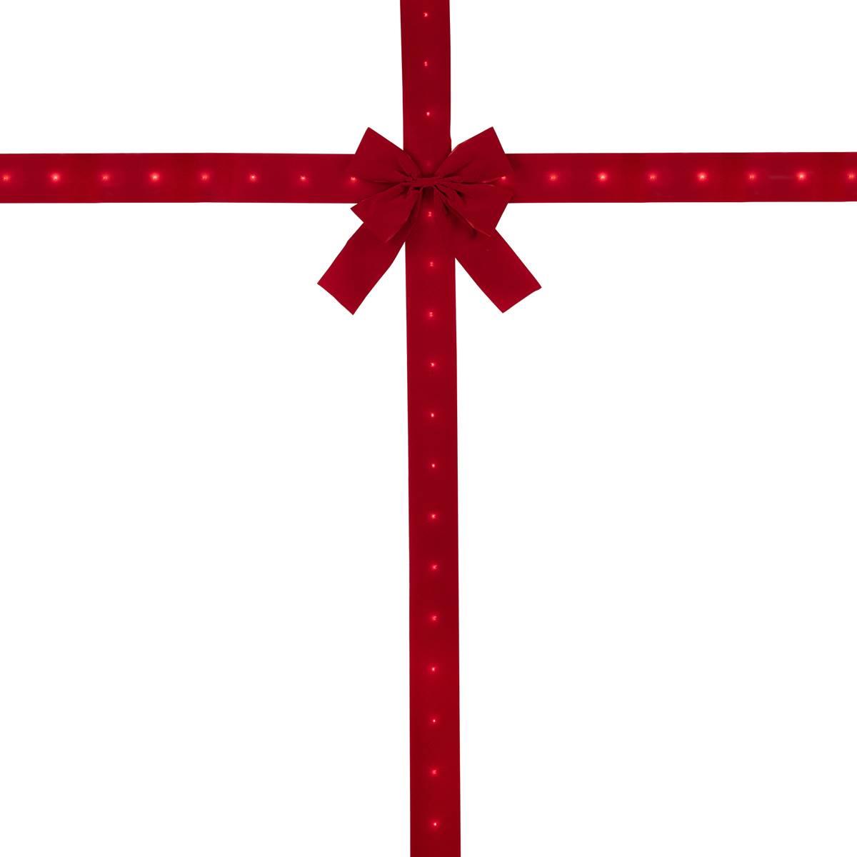 Northlight Seasonal Pre-Lit Red Velvet Christmas Door Bow