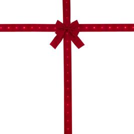 Northlight Seasonal Pre-Lit Red Velvet Christmas Door Bow