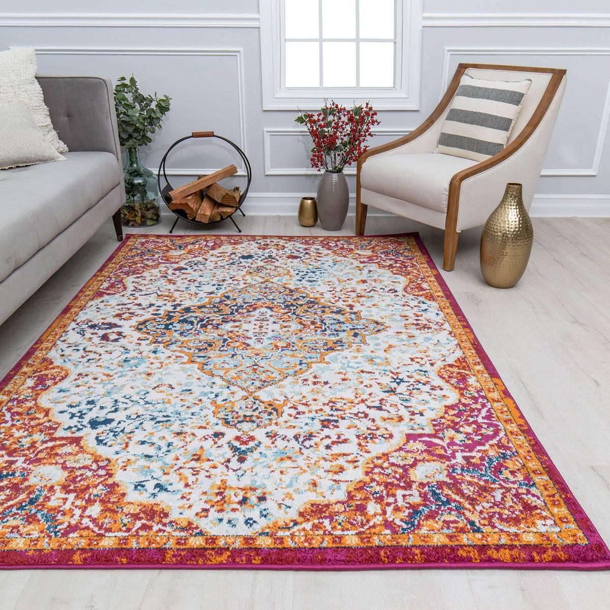 Rugs America™ Hailey Amelia Blush Abstract Vintage Area Rug