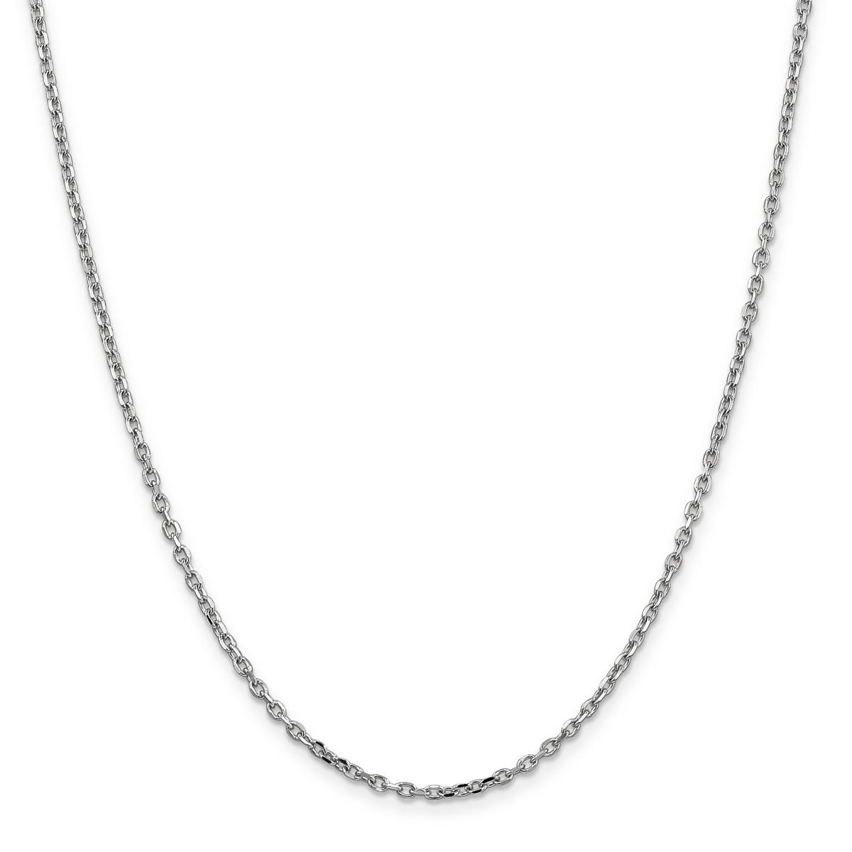Gold Classics(tm) 2.2mm. White Gold Diamond Cut Necklace