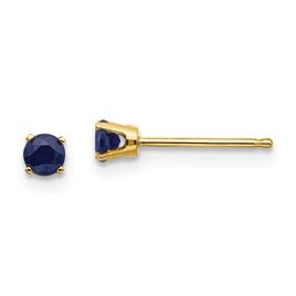 Gemstone Classics(tm) Yellow Gold 3mm. Sapphire Stud Earrings