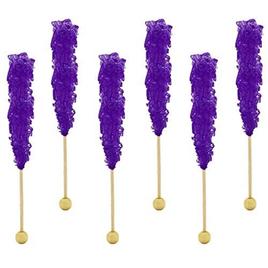 Boscov''s 6pc. Wrapped Grape Flavored Rock Candy on a Stick
