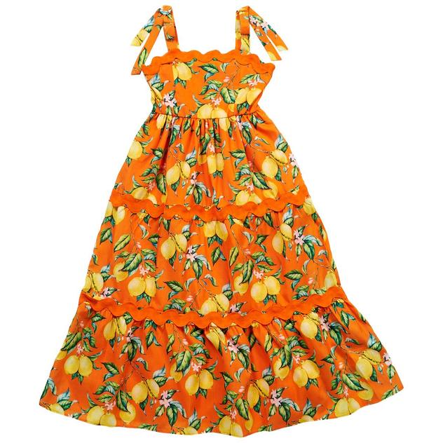 Girls (7-16) Rare Editions Sleeveless Lemon Ric Rac Maxi Dress