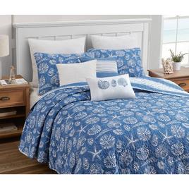 Home Retreat Mare Blue Soft Cotton 2pc. Quilt Set