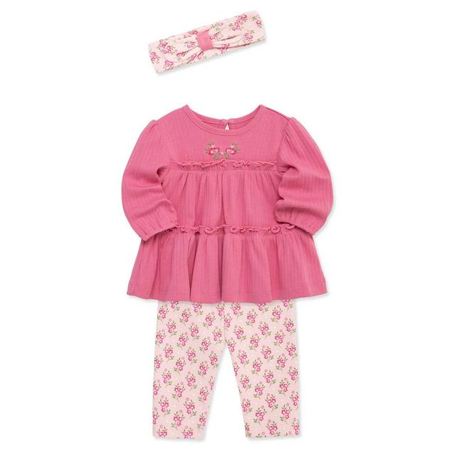 Baby Girl (3-12M) Little Me® Bellflower Tunic Set with Headband