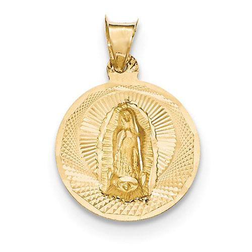 Gold Classics(tm) 14kt. Polished Lady of Guadalupe Circle