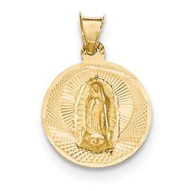 Gold Classics(tm) 14kt. Polished Lady of Guadalupe Circle