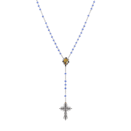 Symbols of Faith Filigree Cross Lady of Gualalupe Beaded Rosary