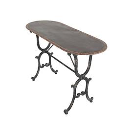 9th & Pike® Black Grey Farmhouse Metal Console Table