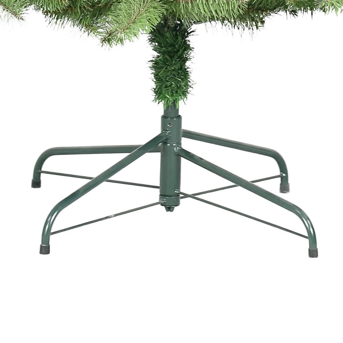Puleo International 7.5ft. Red Pre-Lit Flocked Christmas Tree