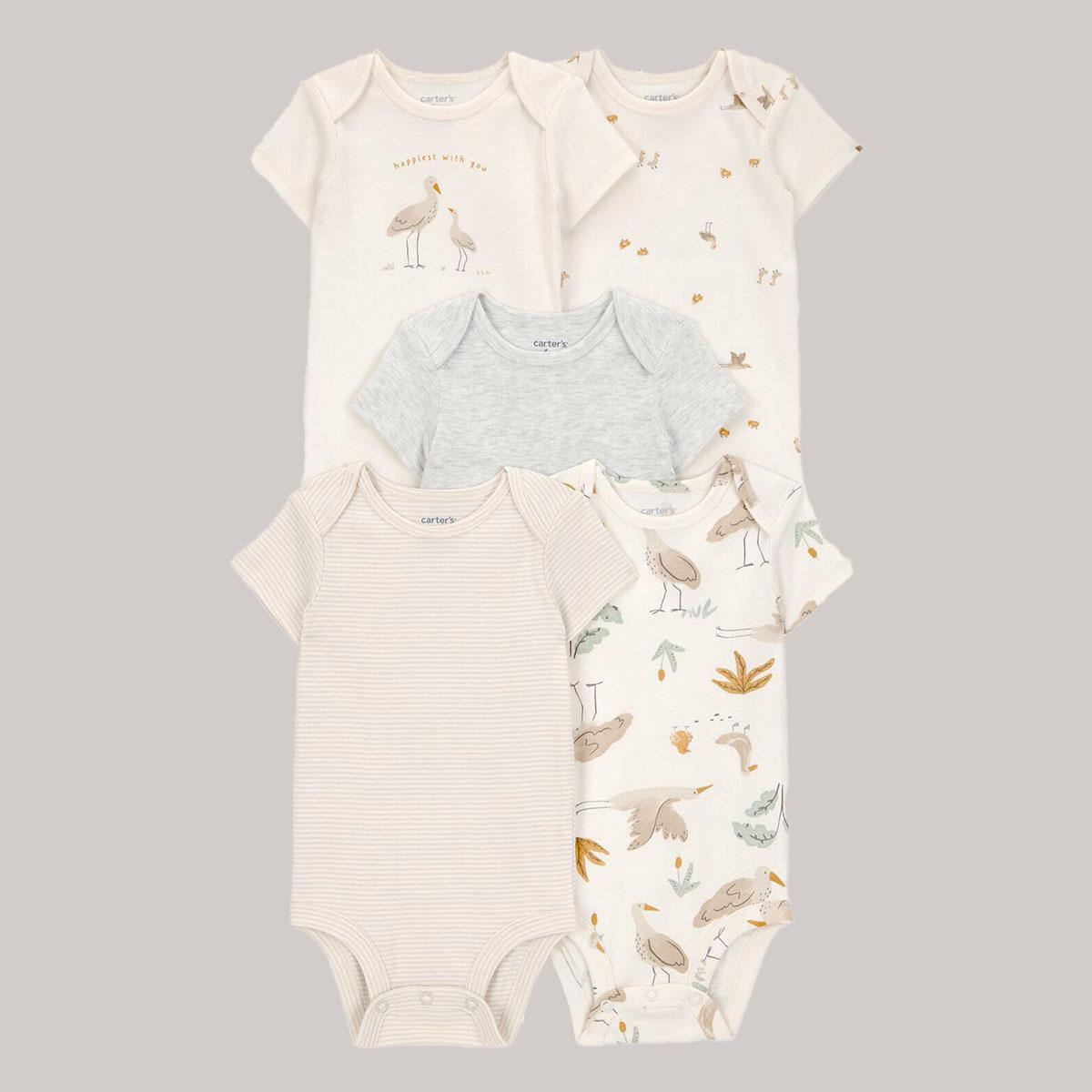 Baby Unisex (NB-24M) Carters(R) 5pk. Free to Fly Bodysuits