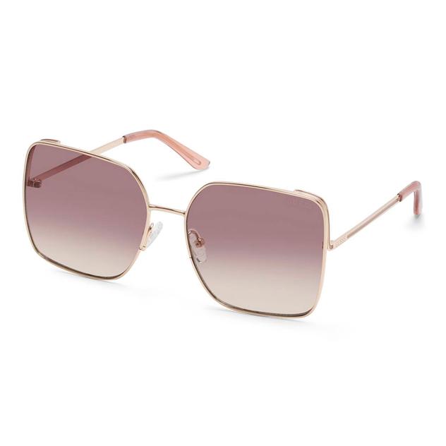 Womens GUESS Square Metal Sunglasses