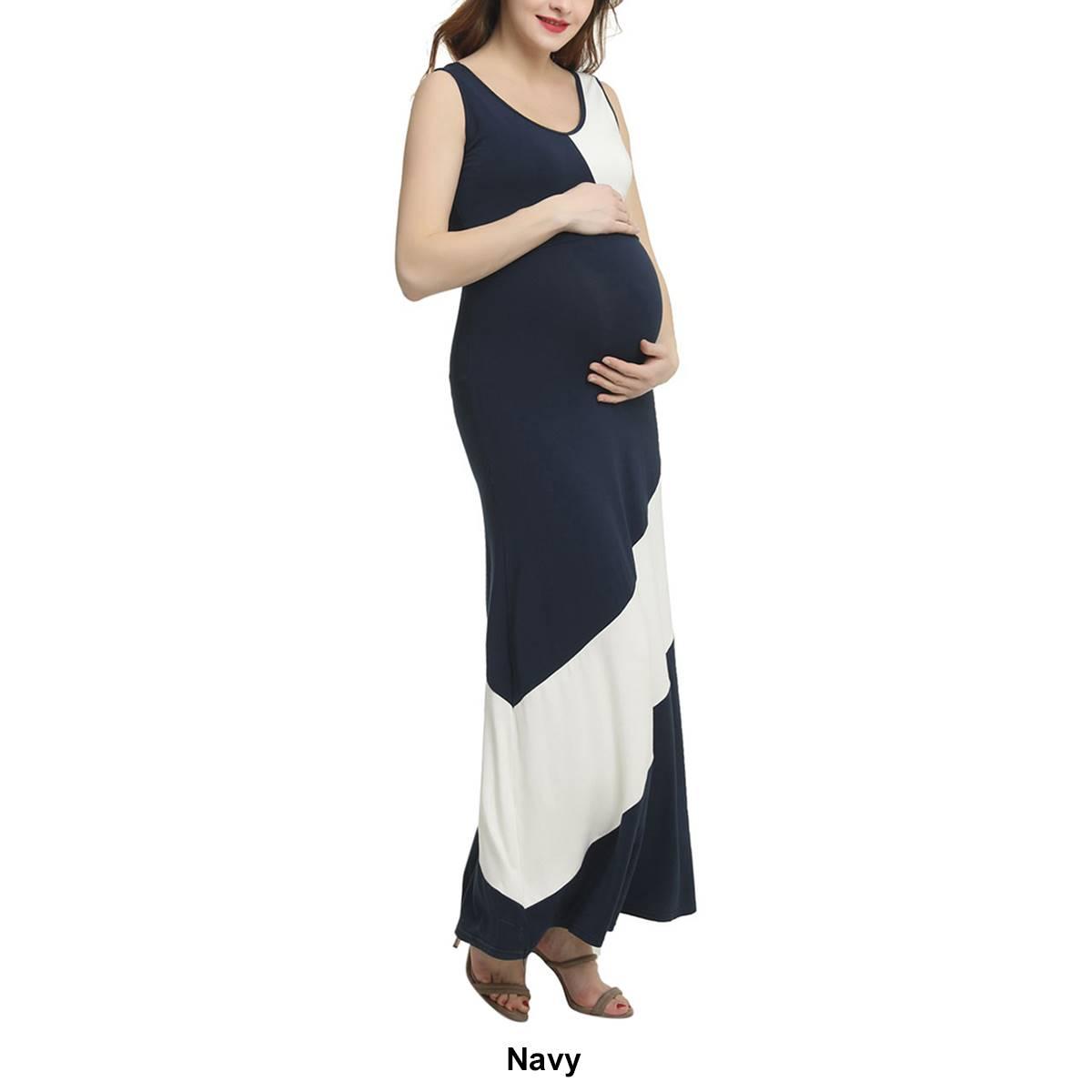 Womens Glow & Grow® Colorblock Maternity Maxi Dress