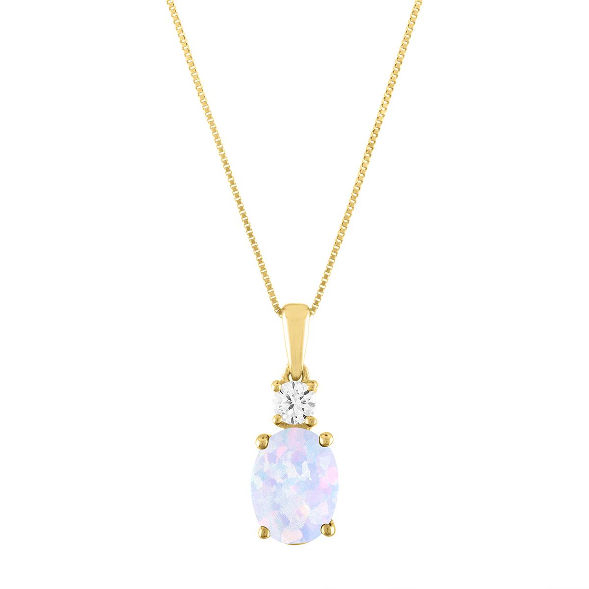 Diamond Classics(tm) 10kt. Yellow Oval Pendant