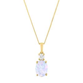Diamond Classics(tm) 10kt. Yellow Oval Pendant