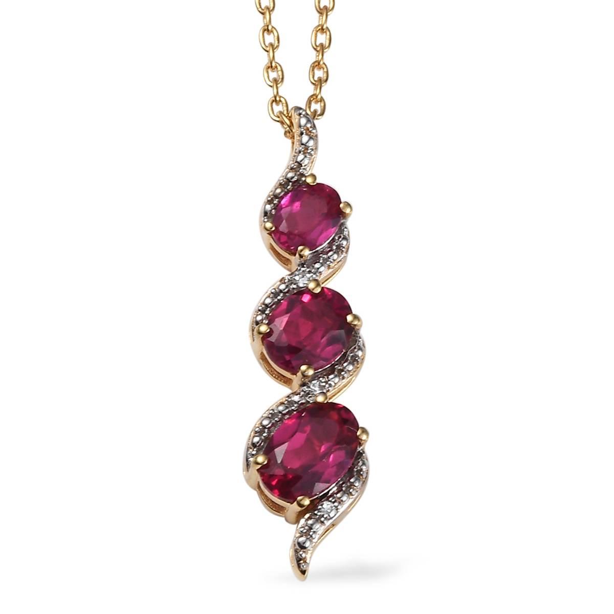 Nova Star(R) Lab Grown Ruby & Lab Grown Diamond Journey Pendant