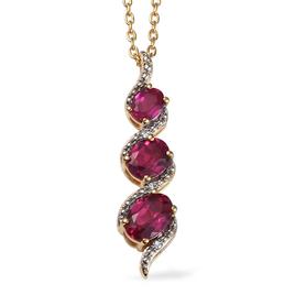 Nova Star(R) Lab Grown Ruby & Lab Grown Diamond Journey Pendant