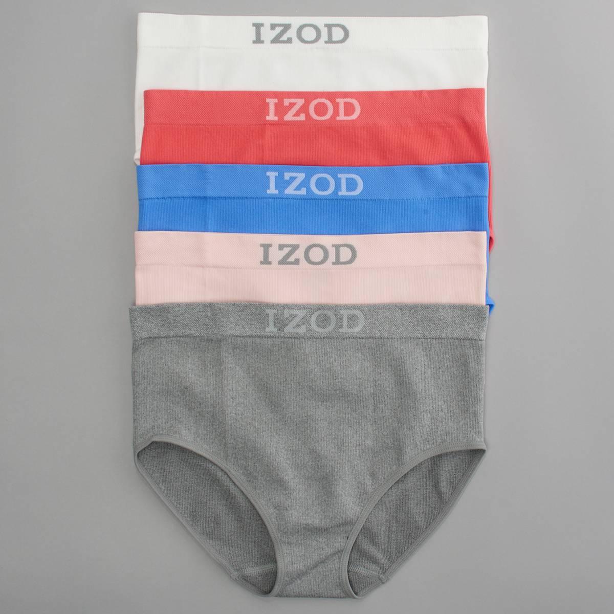 Womens IZOD(R) 5pk. Seamless Knit Brief Panties IZ72973