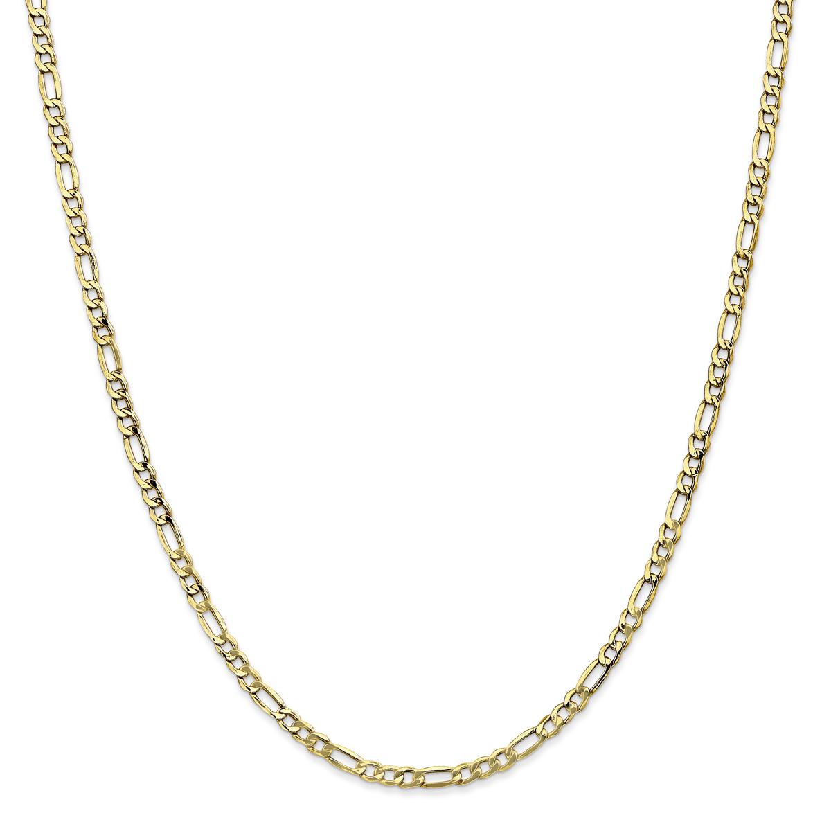 Gold Classics™10kt. 3.5mm Semi-Solid Figaro Chain Bracelet