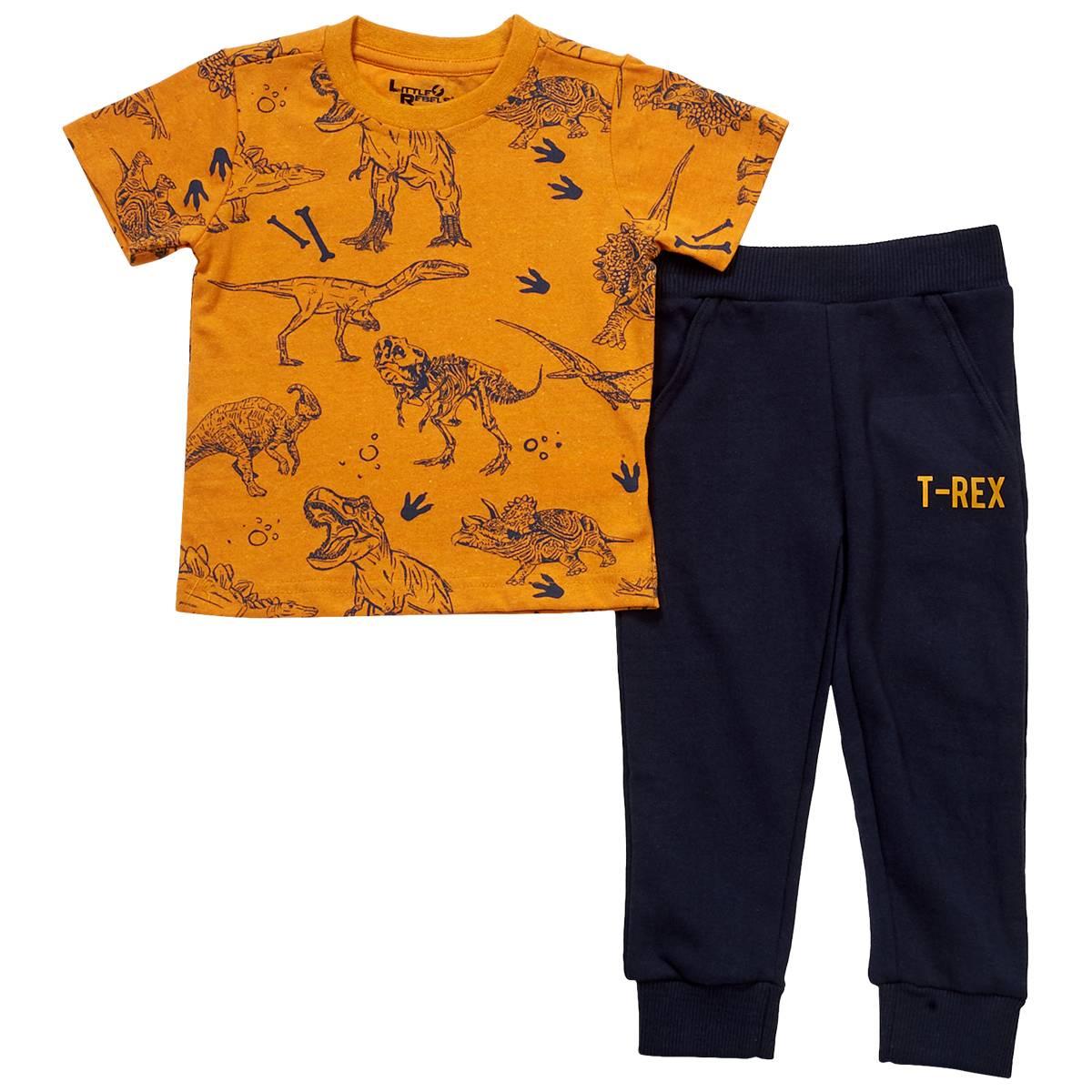 Toddler Boy Little Rebels(R) 2pc. T-Rex Dinosaur Tee & Joggers Set