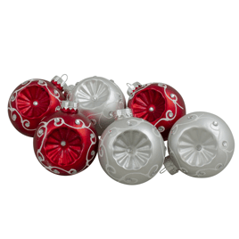 Northlight Jewel Retro Reflector Glass Christmas Ball Ornaments