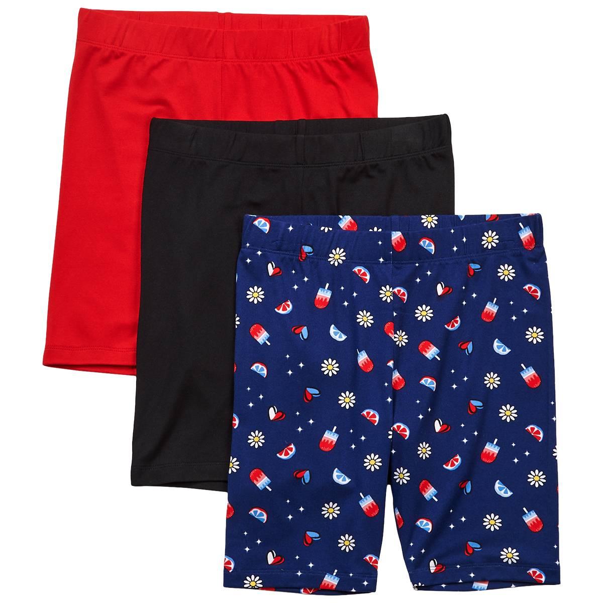 Girls (7-16) Star Ride® 3pk. Americana Bike Shorts