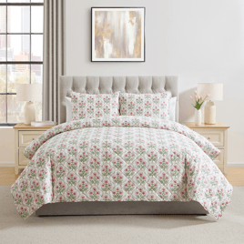 VCNY Home Ellia Taupe 3pc. Pinsonic Quilt Set