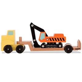 Melissa & Doug® Trailer & Excavator Wooden Toy Set