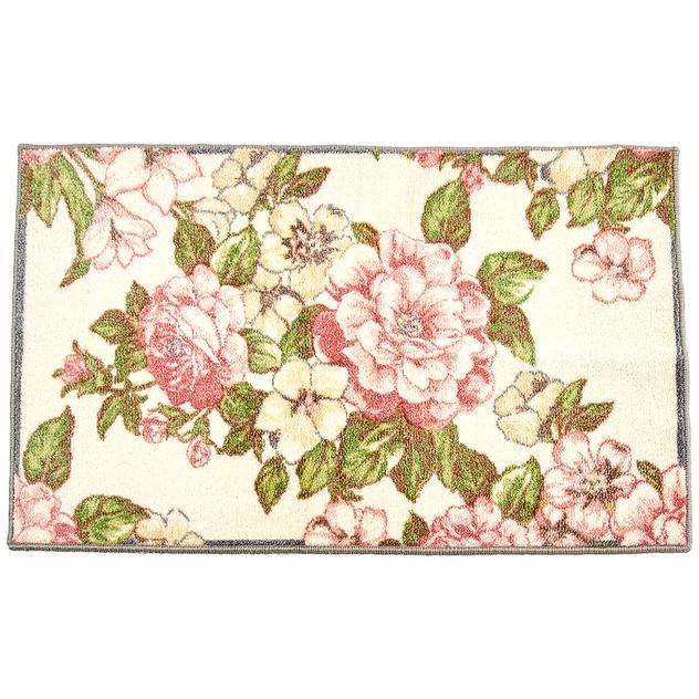 Nourison Floral Pink Roses Accent Rug