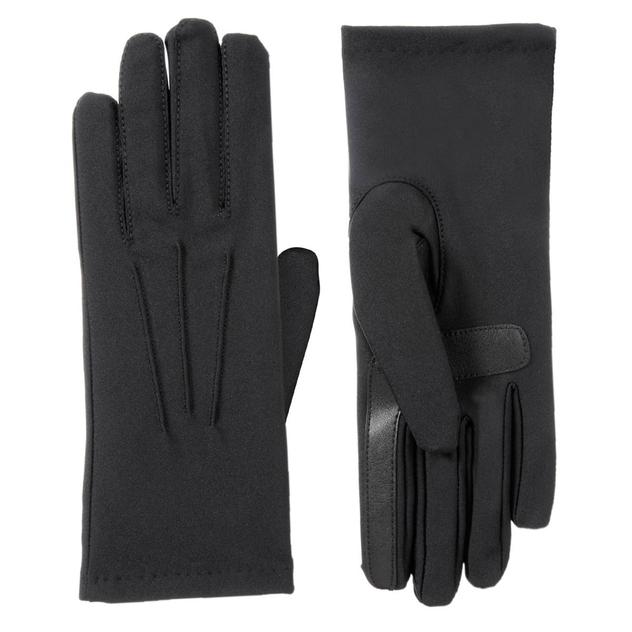 Womens Isotoner Lined Spandex Touchscreen Gloves